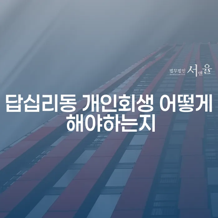 답십리동 개인회생 어떻게 해야하는지